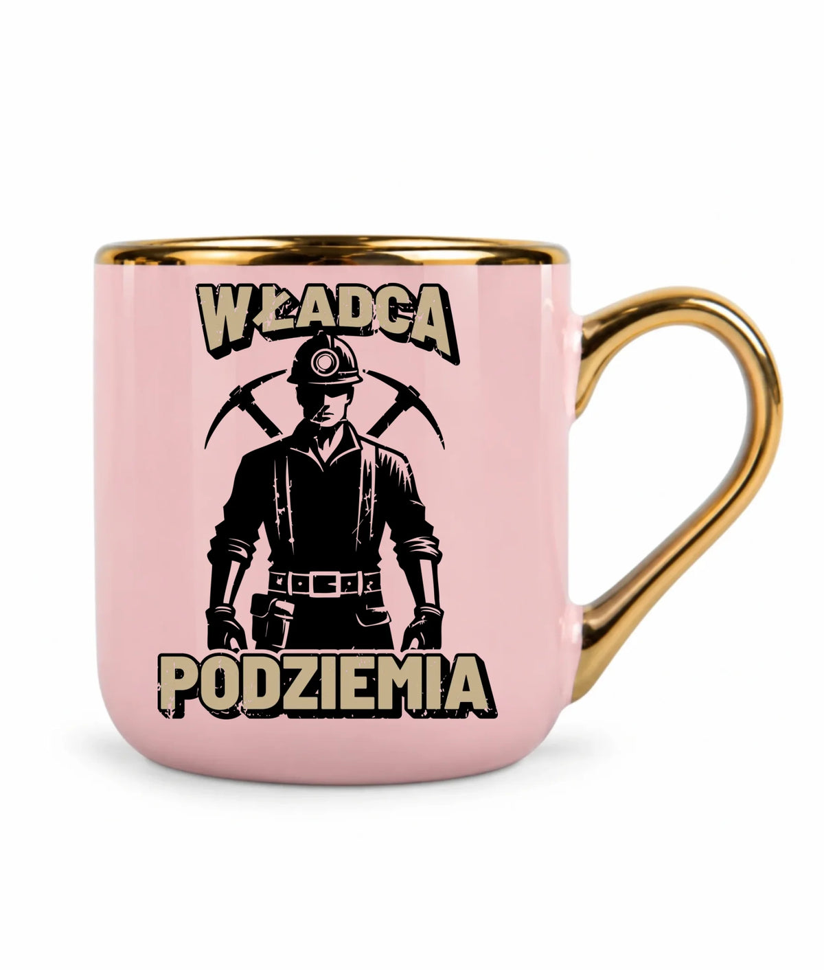 Kubek ze złotym rantem dla górnika - Władca Podziemia