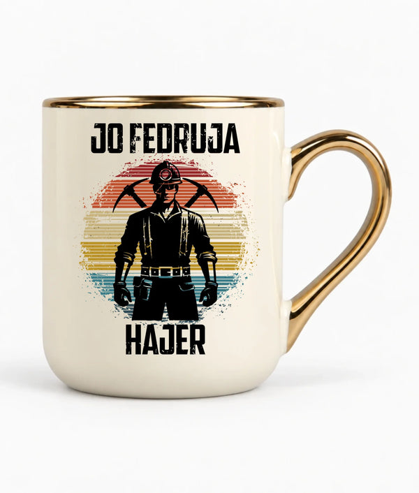Kubek elegant dla górnika - Jo fedruja Hajer