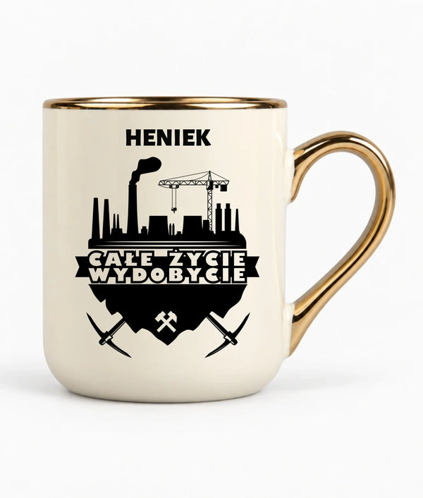 Kubek elegant z imieniem dla górnika - Kopalnia