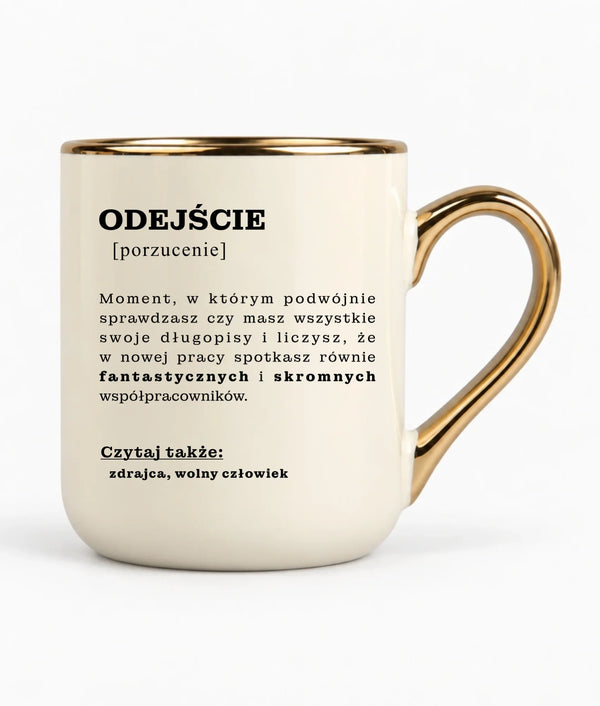 Kubek elegant - Odejście z pracy [porzucenie] - personalizowany