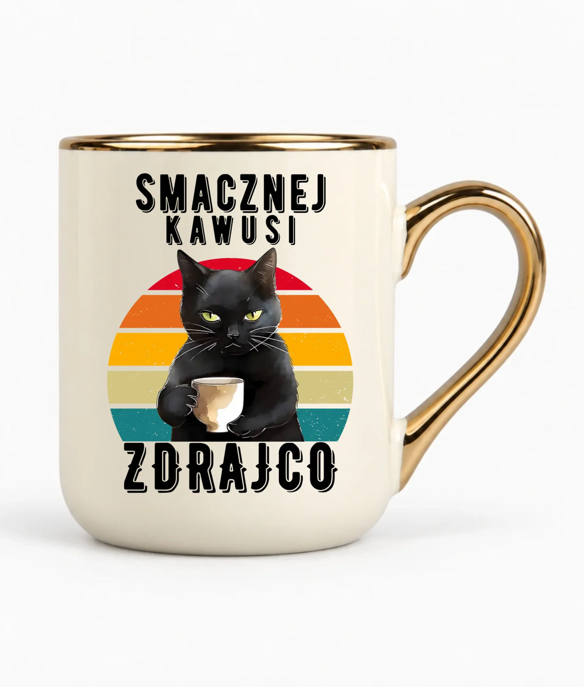 Kubek elegant na odejście z pracy - Smacznej kawusi Zdrajco