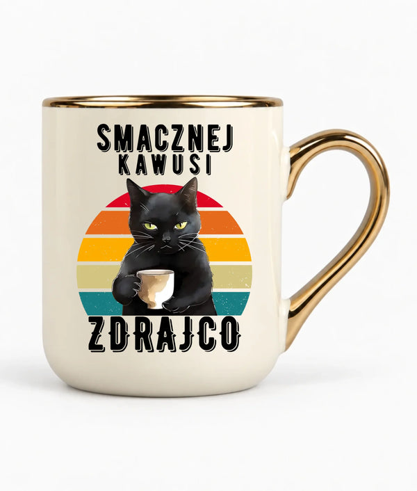 Kubek elegant na odejście z pracy - Smacznej kawusi Zdrajco