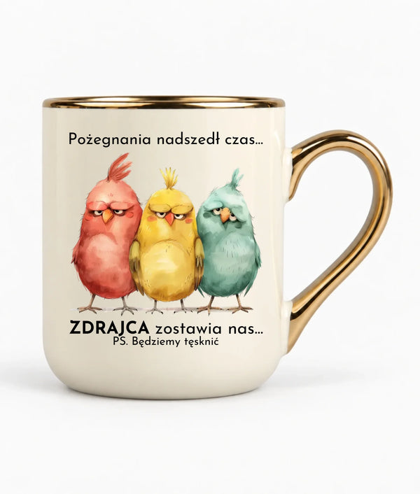 Kubek elegant na odejście z pracy - Pożegnania nadszedł czas
