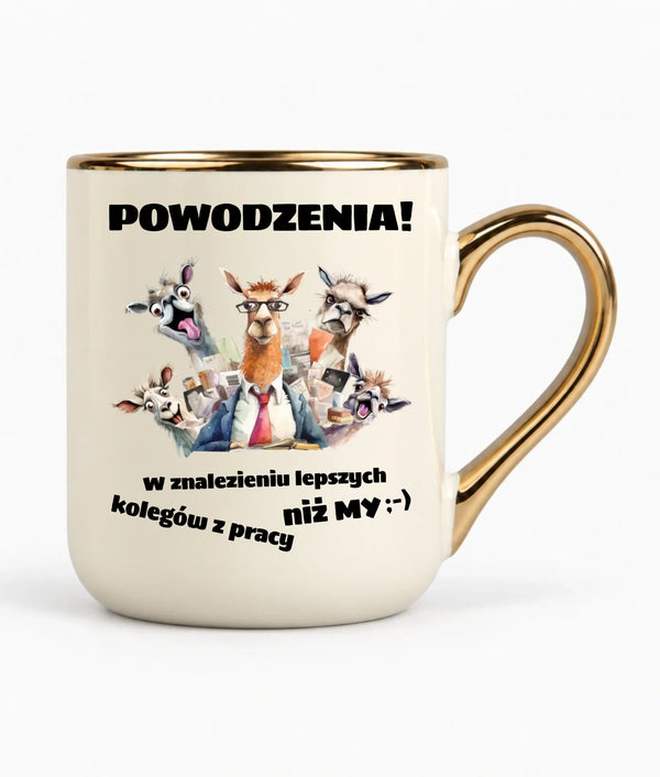 Kubek elegant na odejście z pracy - Powodzenia w znalezieniu lepszych kolegów