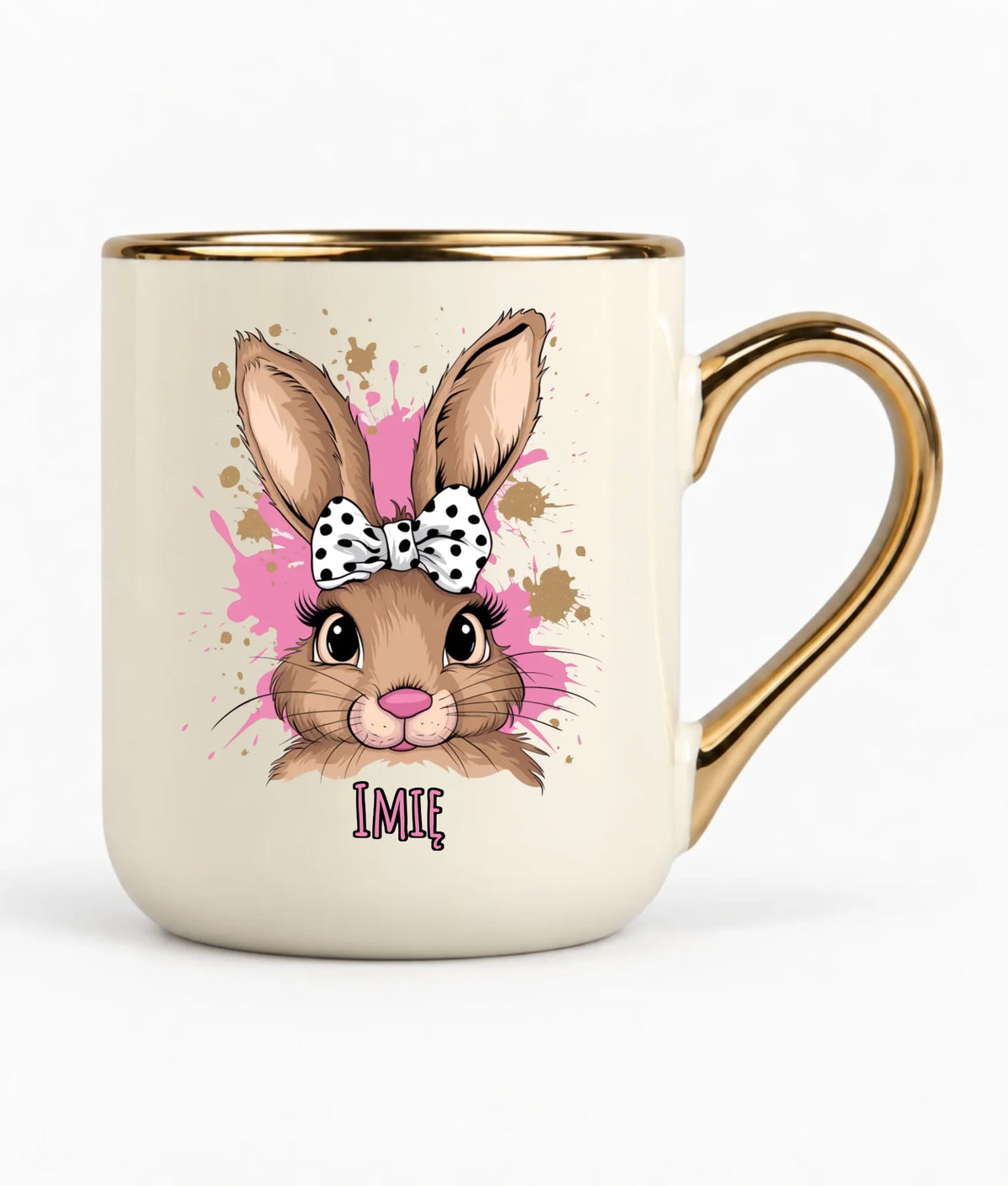 Kubek elegant na Wielkanoc - Słodki Zajączek - personalizowany WN08