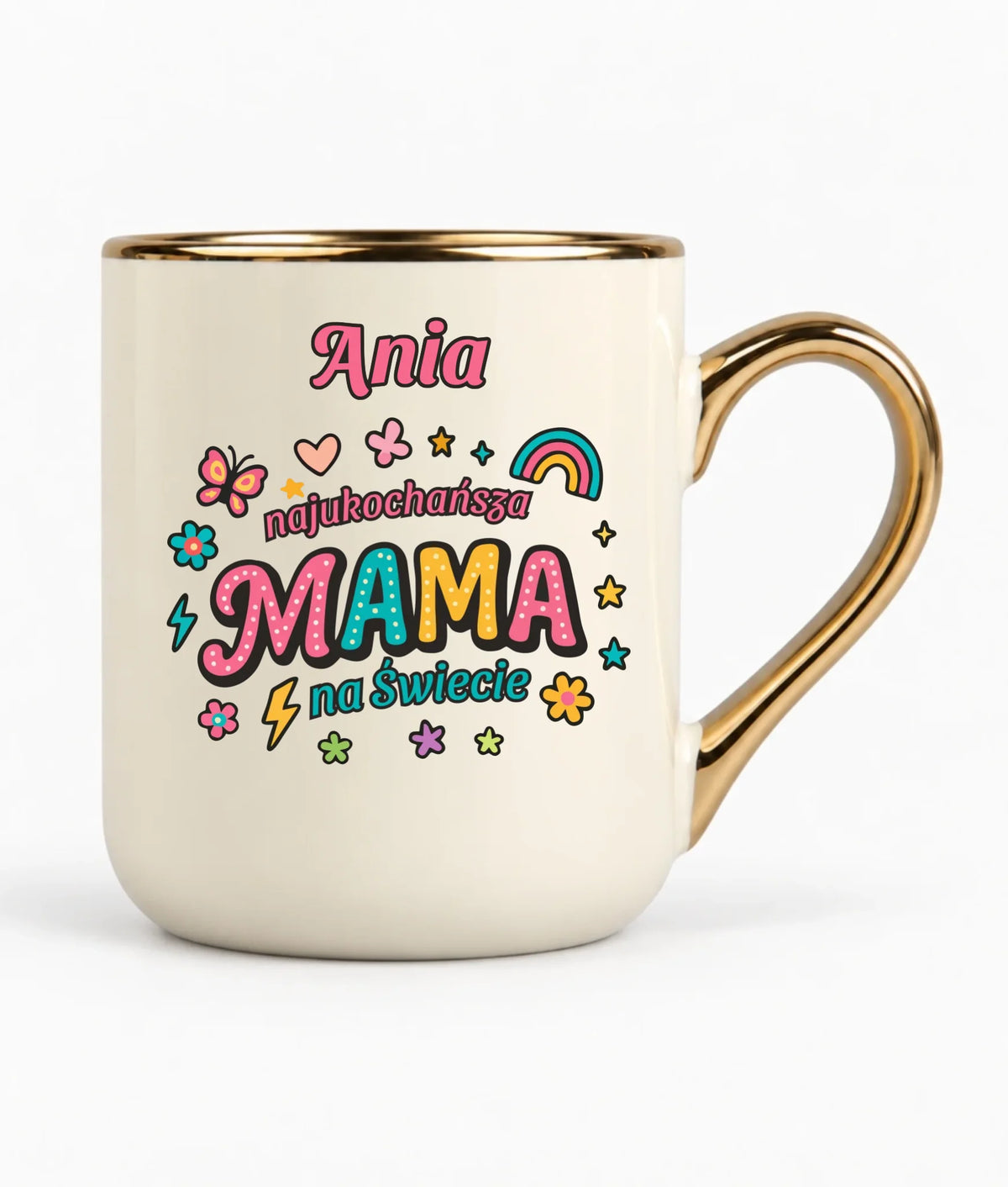 Kubek elegant dla mamy - Najukochańsza mama na Świecie - personalizowany DM03