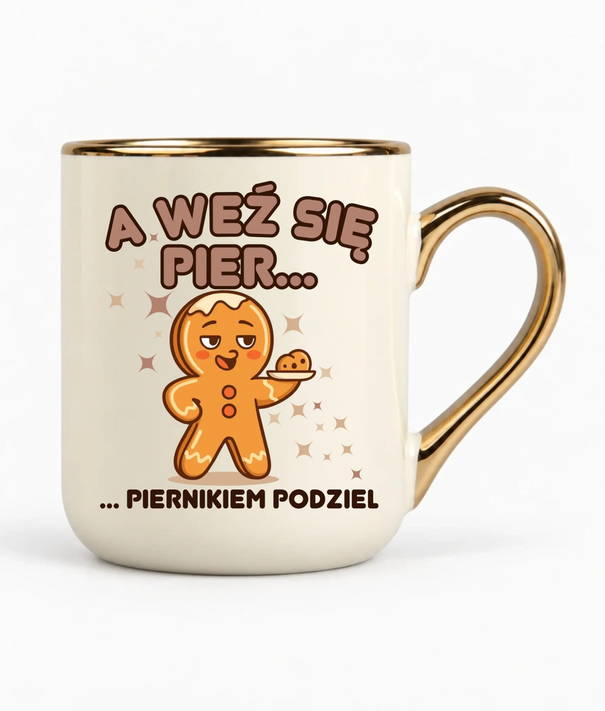 Kubek elegant świąteczny - Piernik A weź się pier... piernikiem podziel BN87