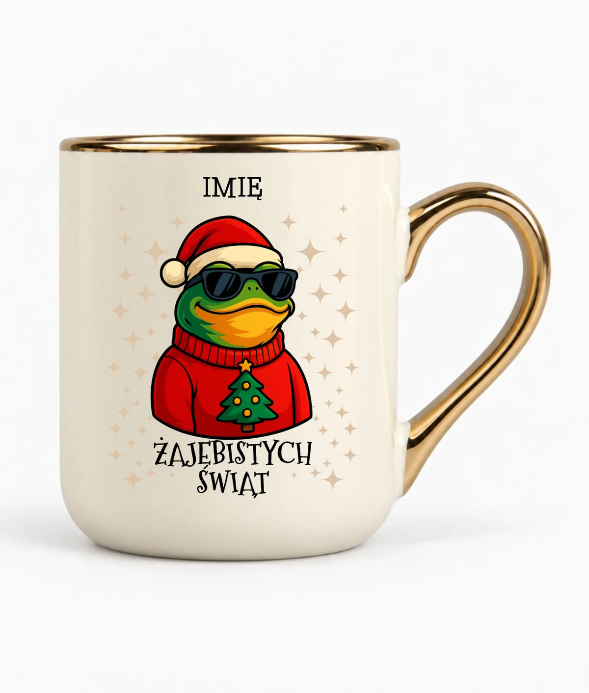 Kubek elegant świąteczny - Żajebistych Świąt - personalizowany BN144