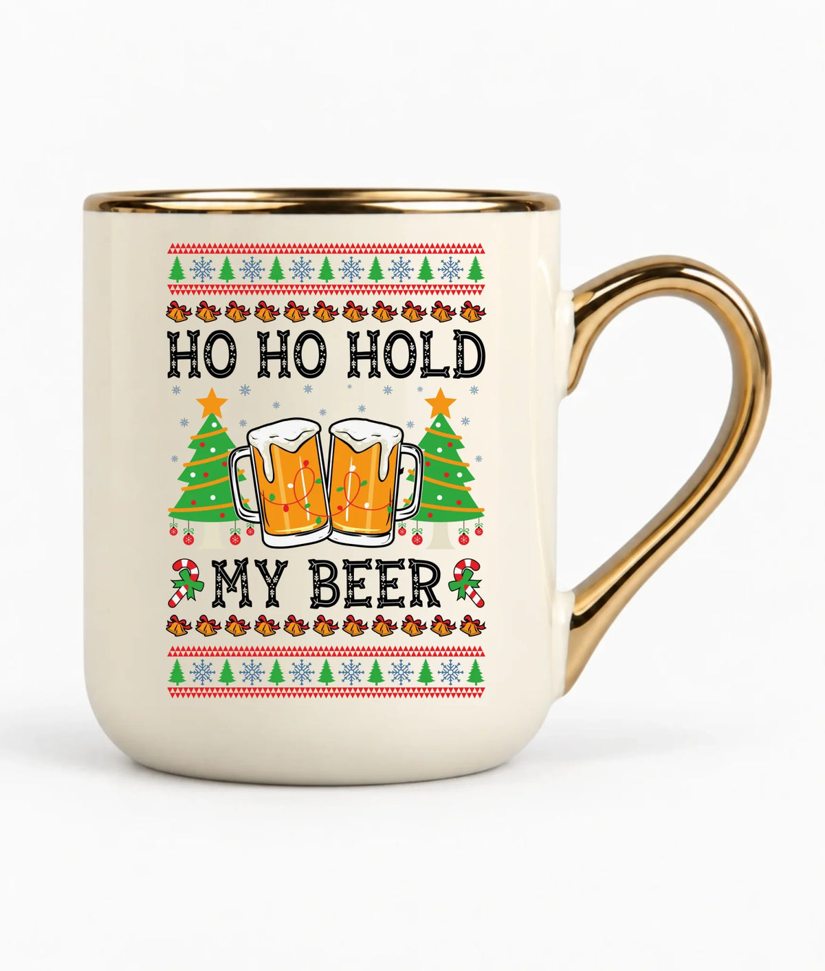 Kubek elegant świąteczny - Ho ho hold my beer BN131