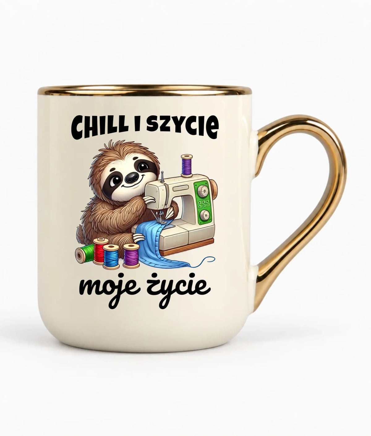 Kubek elegant szyciowy dla krawcowej - Chill i szycie moje życie HS17