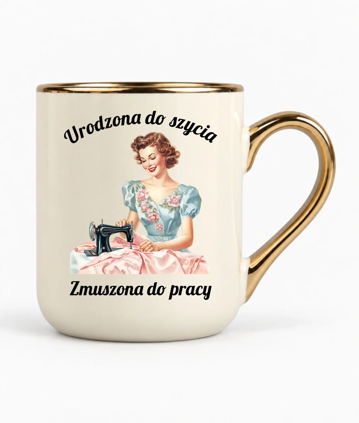 Kubek elegant szyciowy dla krawcowej - Urodzona do szycia HS18
