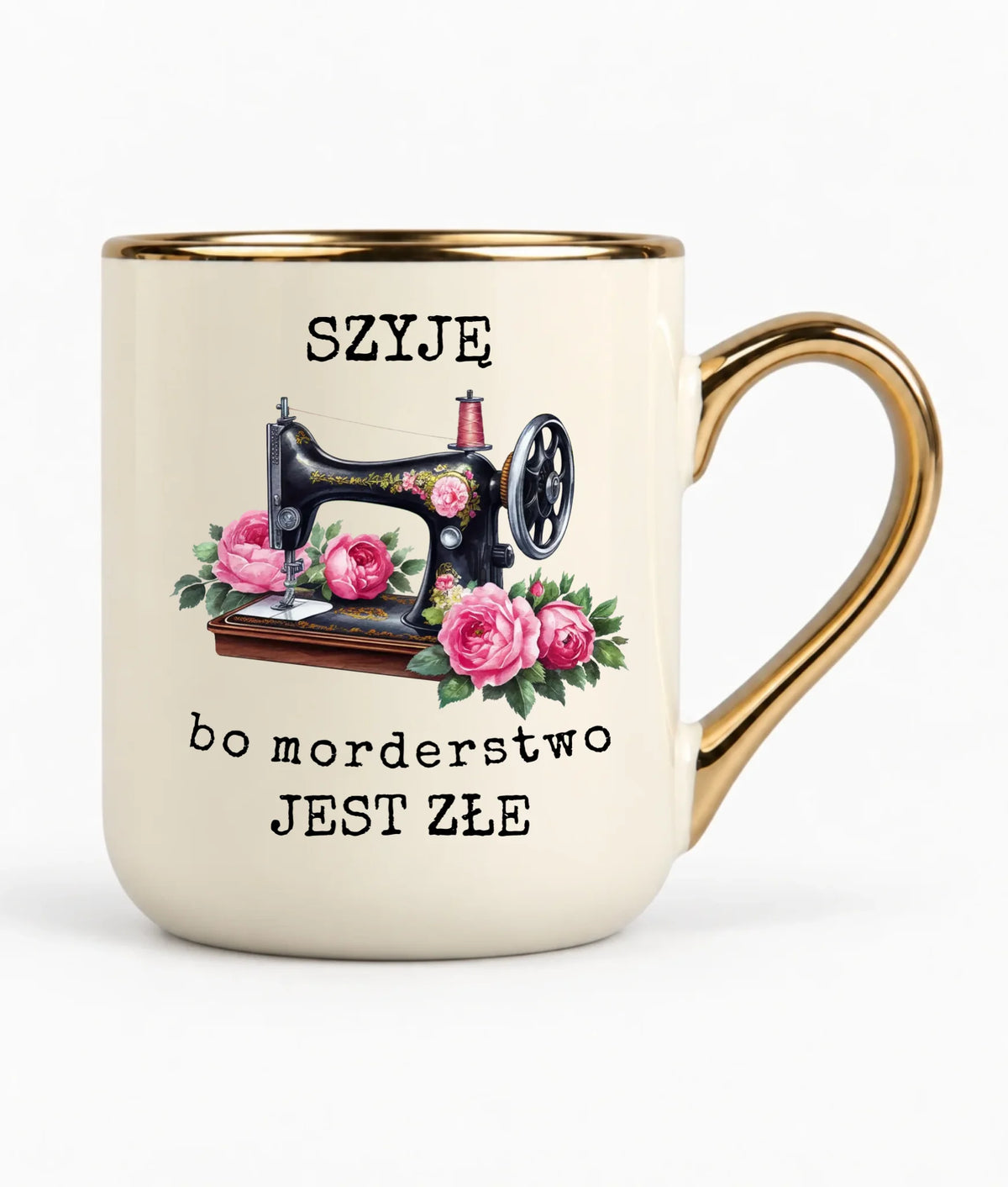 Kubek elegant szyciowy dla krawcowej - Szyję, bo morderstwo jest złe HS14