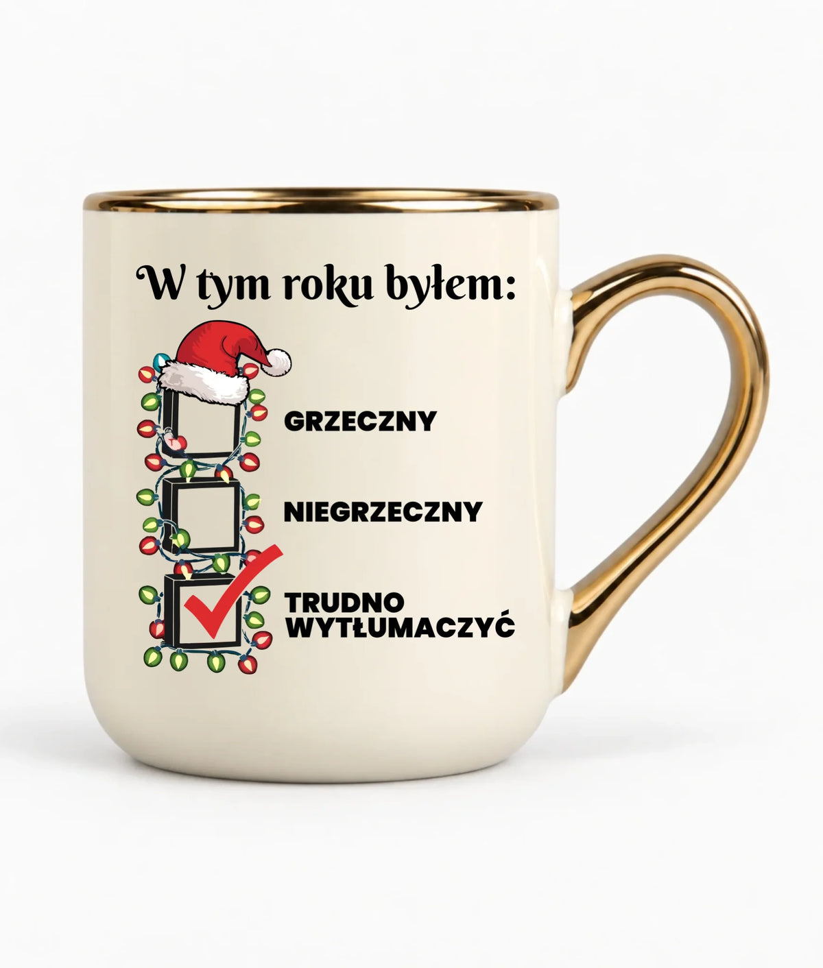 Kubek elegant świąteczny dla niego - Trudno wytłumaczyć BN134