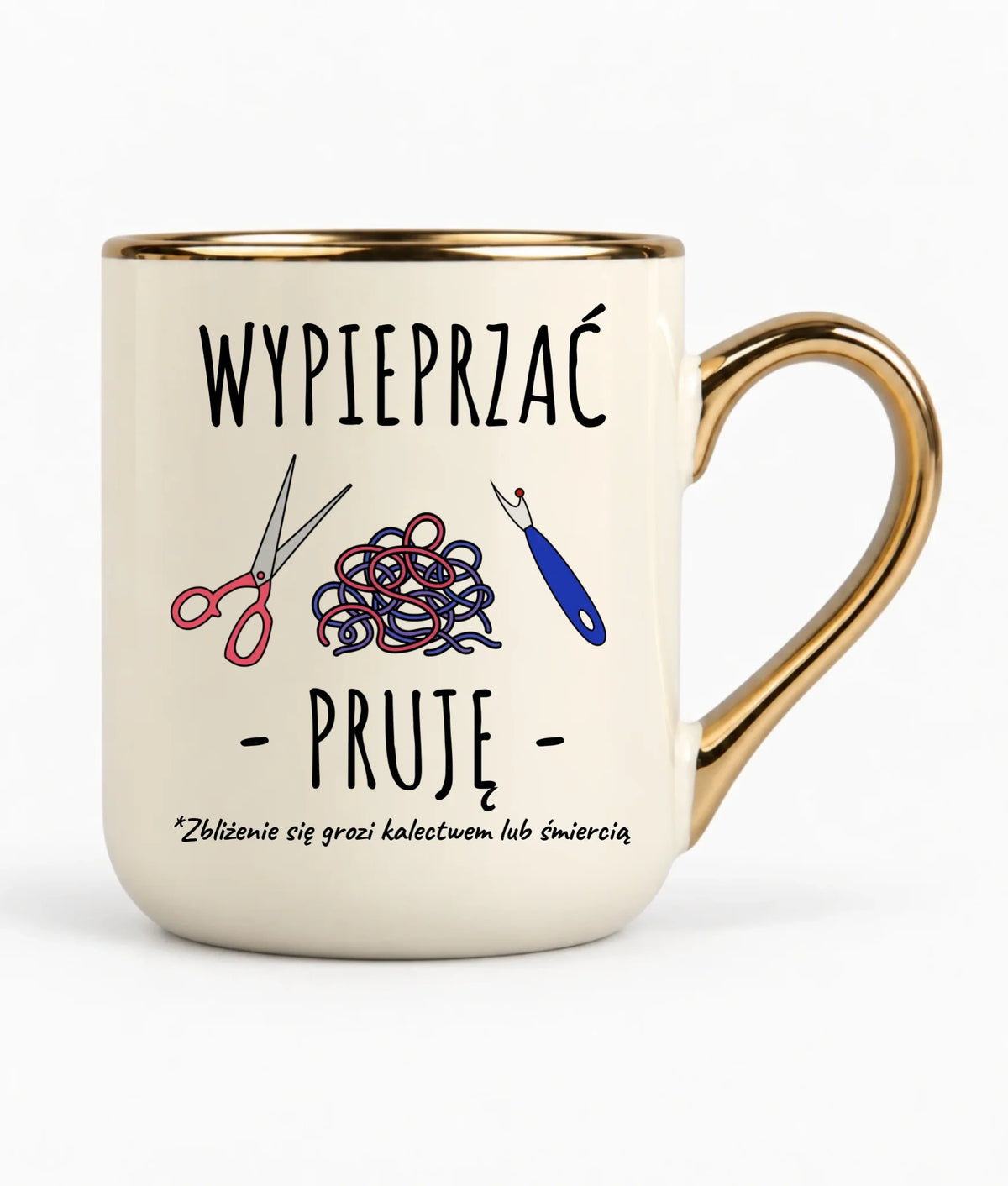 Kubek elegant szyciowy dla krawcowej - Wypieprzać, pruję HS08