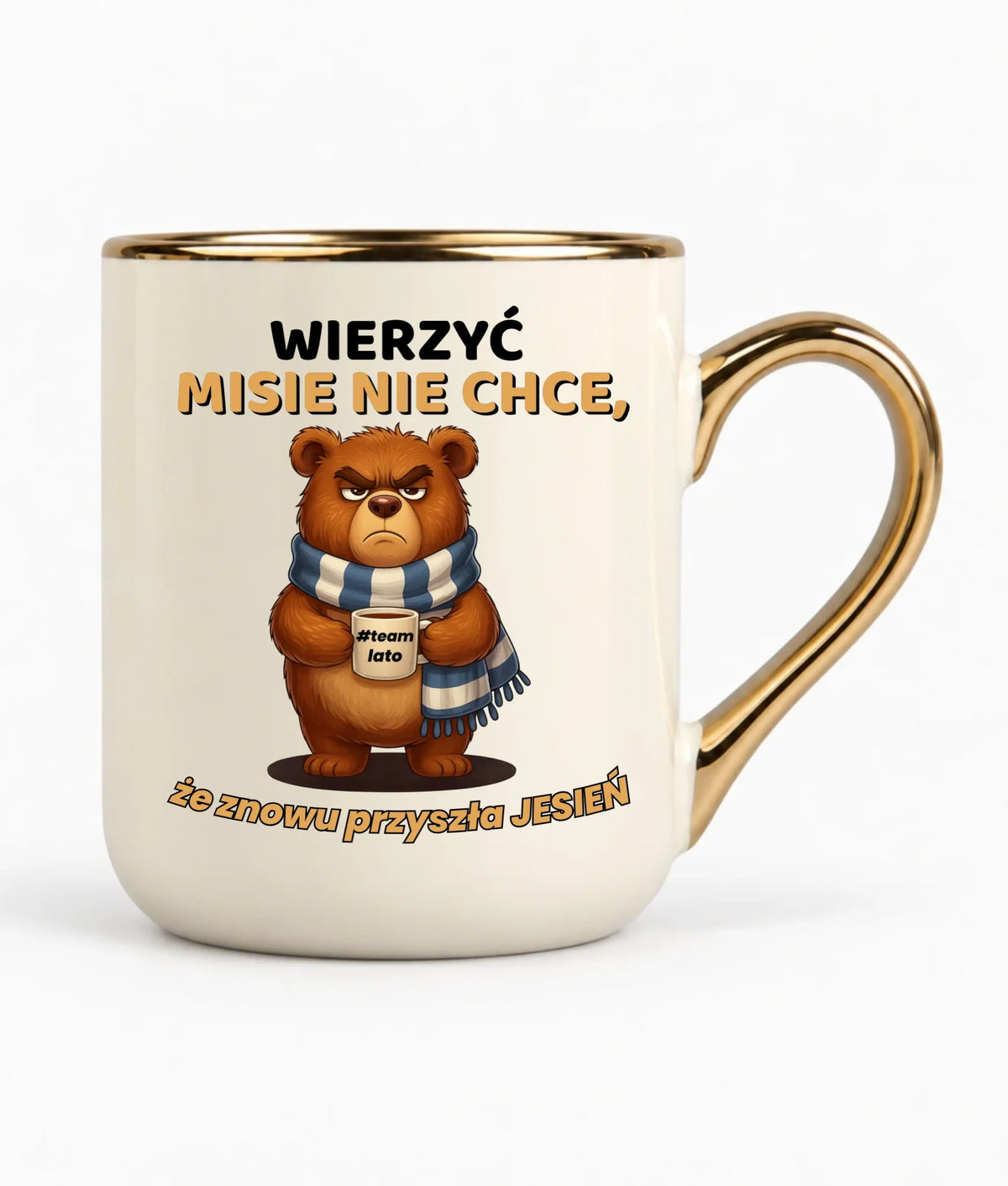 Kubek elegant jesienny - Wierzyć MISIE nie chce, że znowu przyszła jesień - Team lato JS35