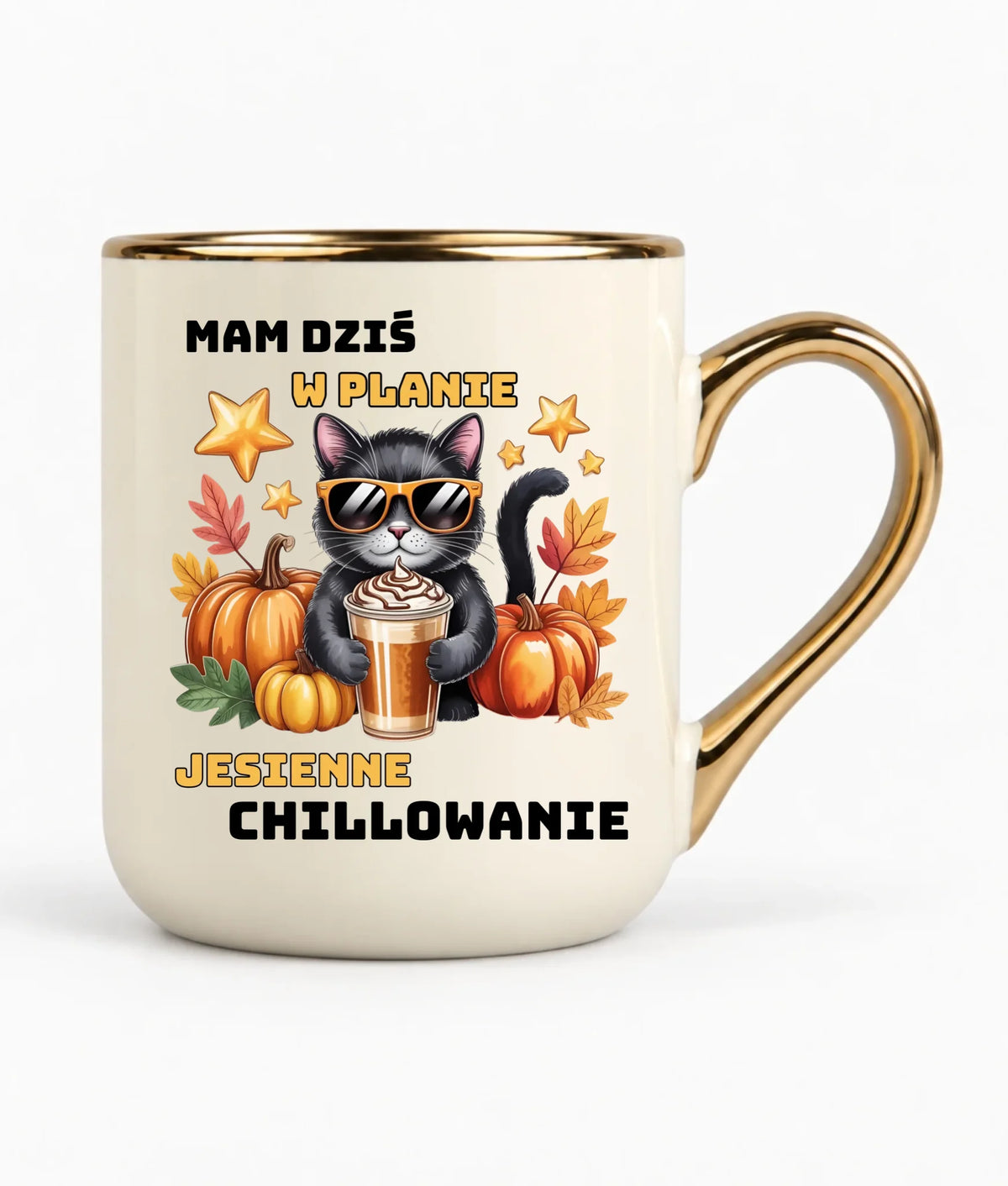 Kubek elegant jesienny - Mam dziś w planie jesienne chillowanie JS34