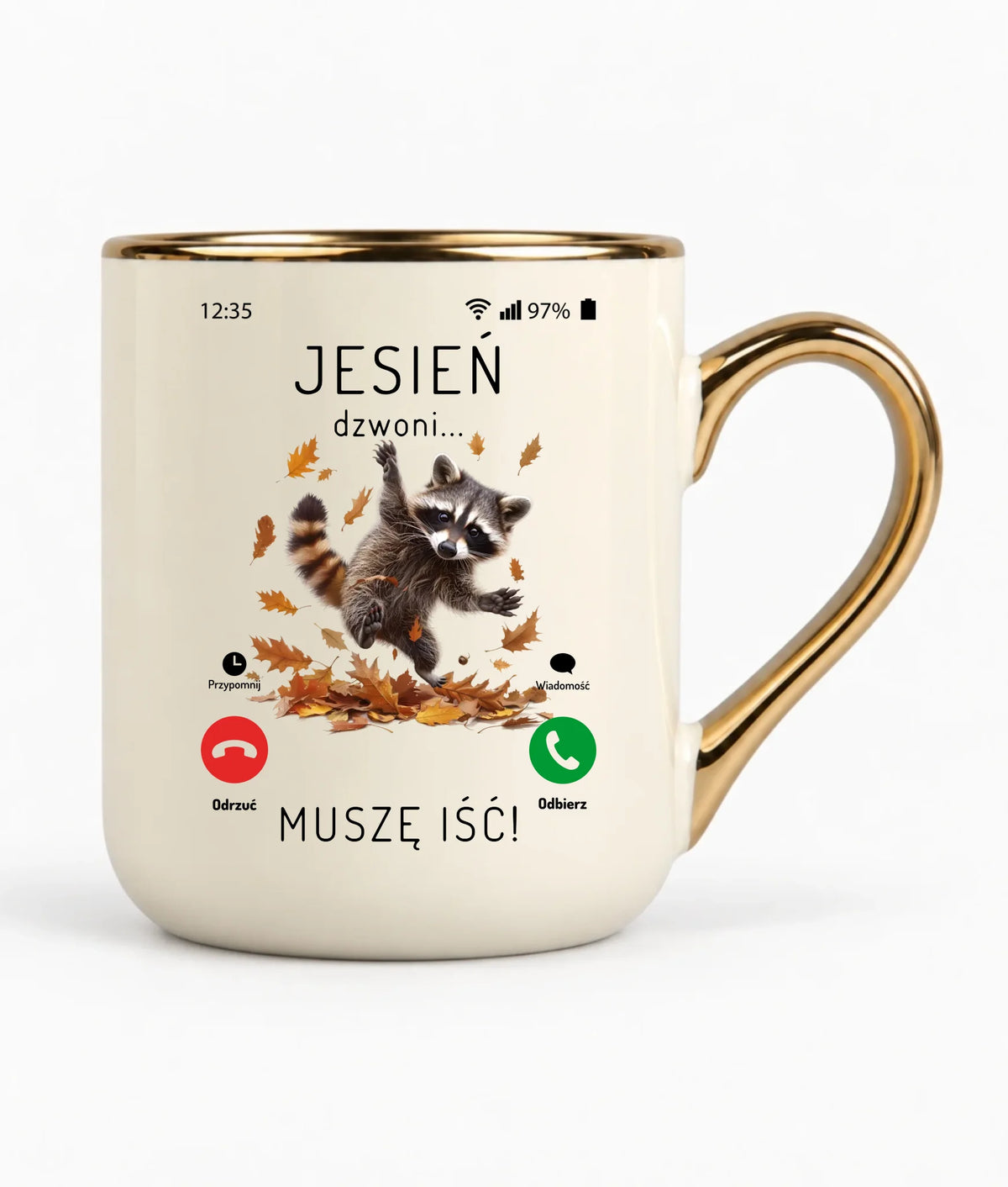 Kubek elegant jesienny - Jesień dzwoni muszę iść JS18