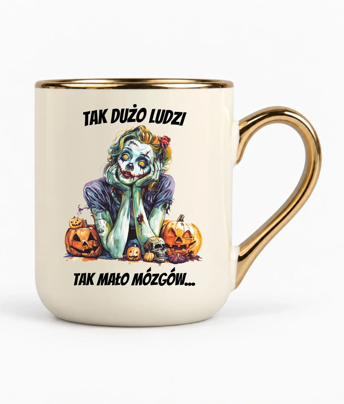 Kubek elegant na Halloween - Zombie - Tak mało mózgów HL31