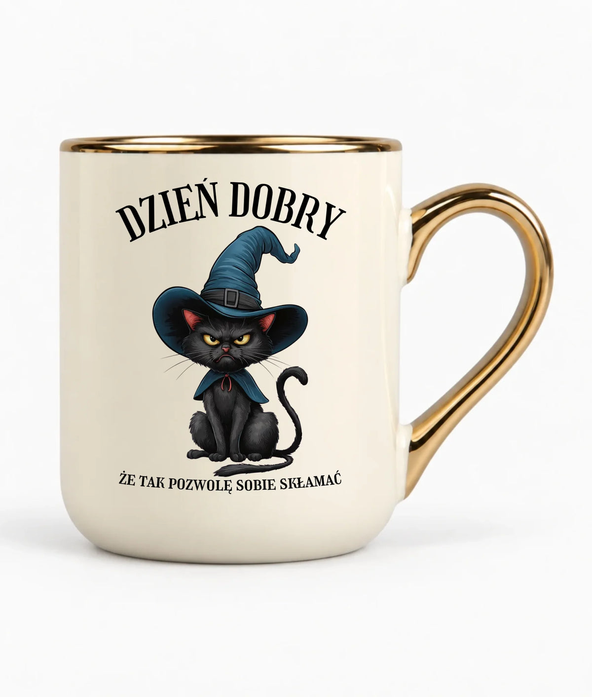 Kubek elegant halloweenowy - Dzień dobry, że tak pozwolę sobie skłamać HL27