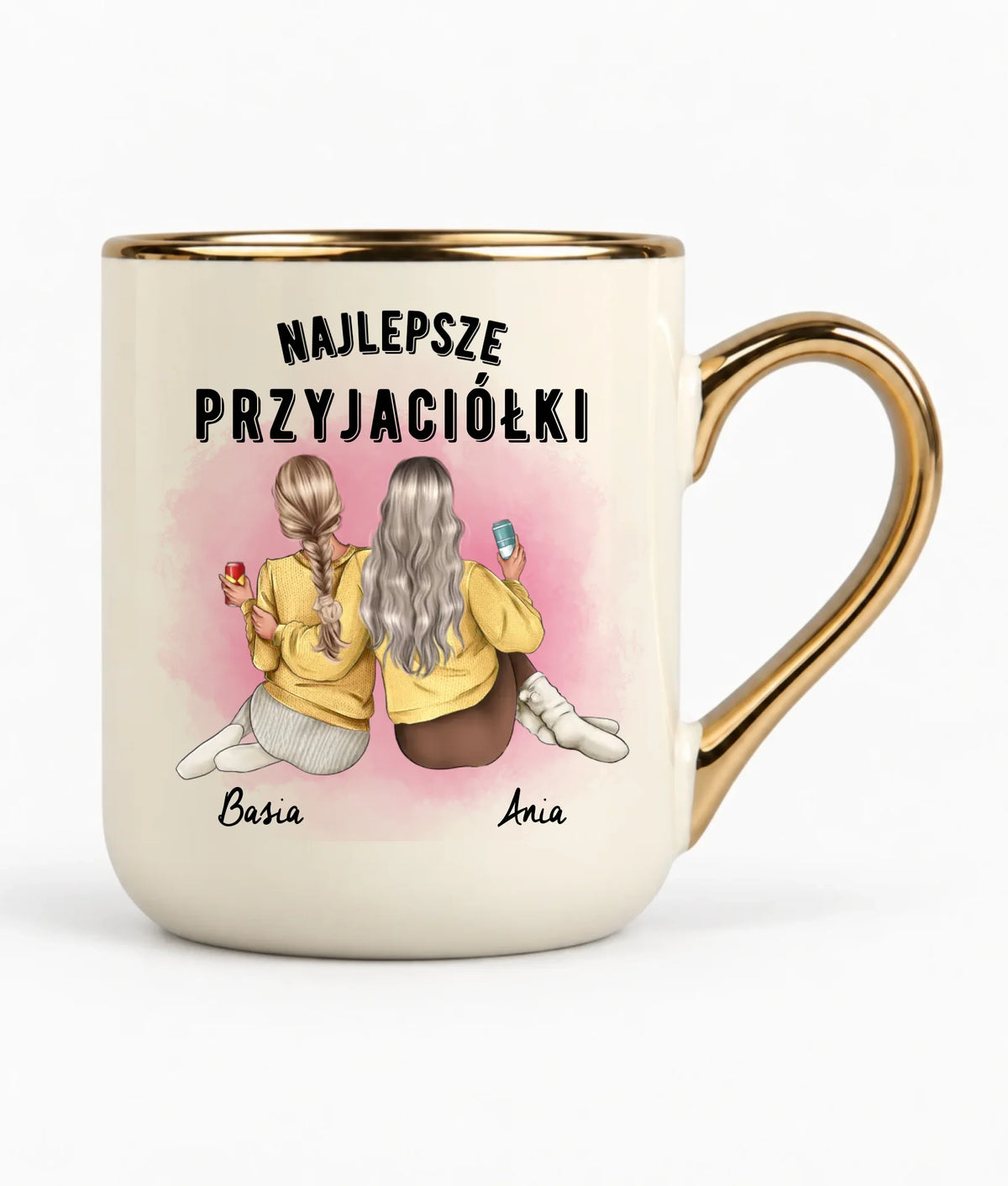 Kubek elegant - prezent dla przyjaciółek - Najlepsze przyjaciółki 2-4 osób - personalizowany PR01