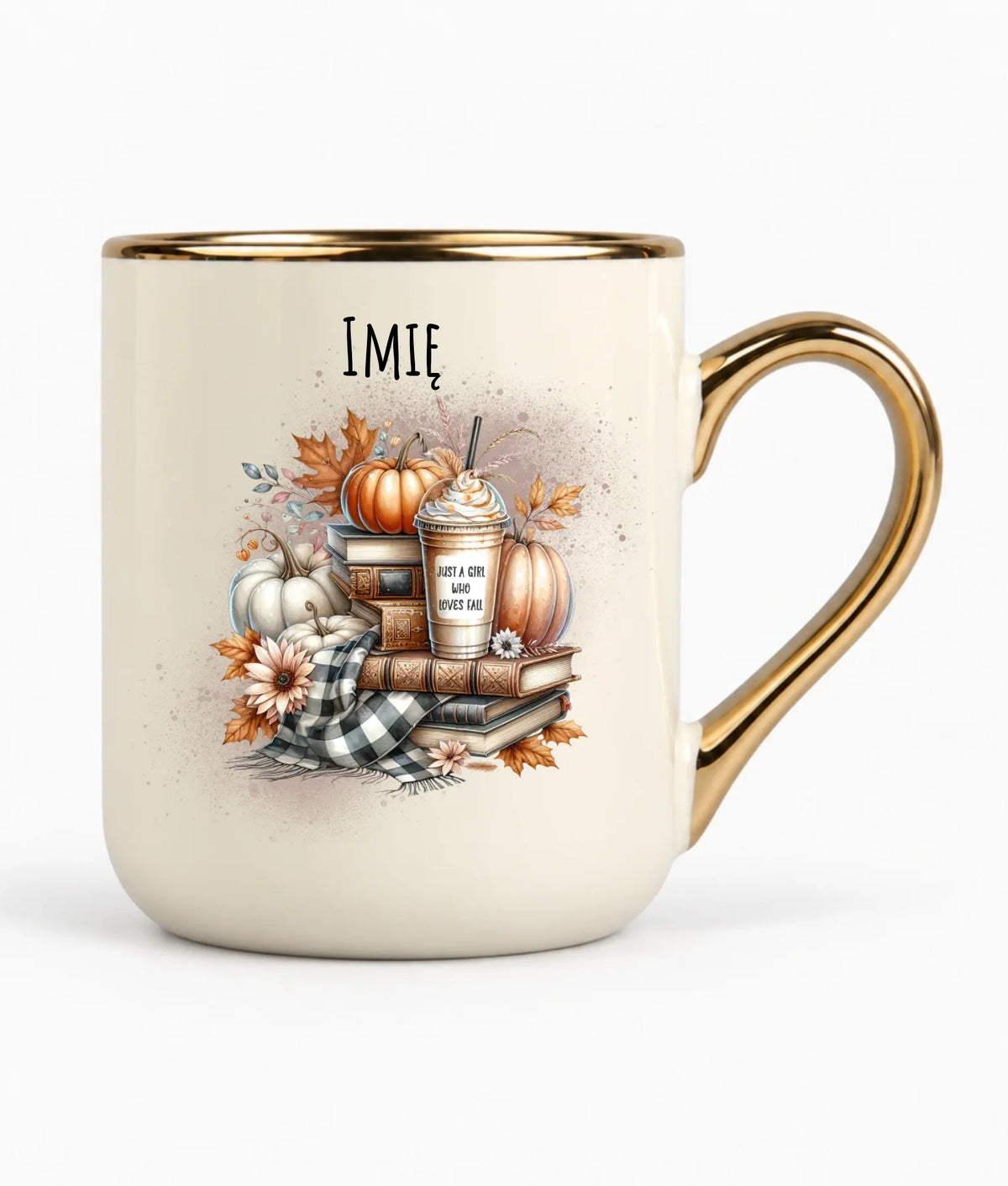 Kubek elegant jesienny - Książkara - personalizowany JS14