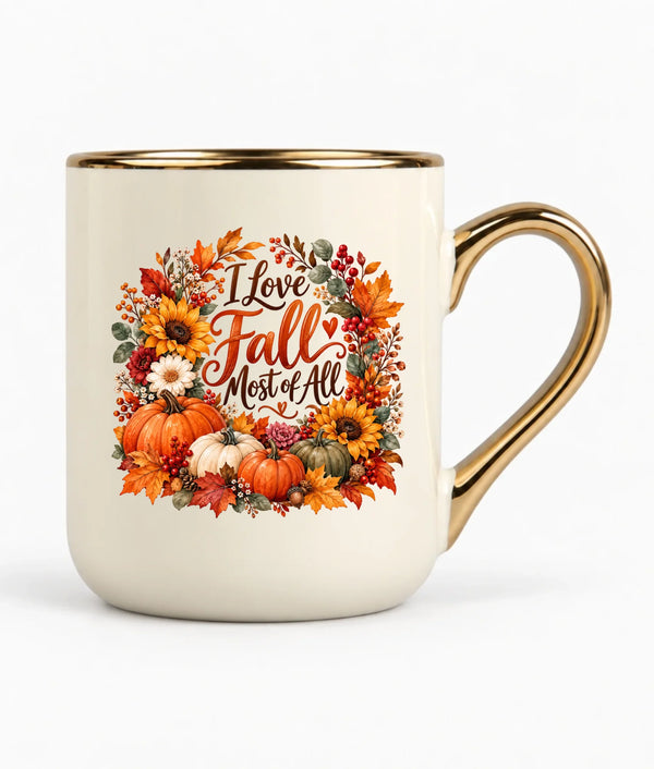 Kubek elegant jesienny - I Love Fall Most of All