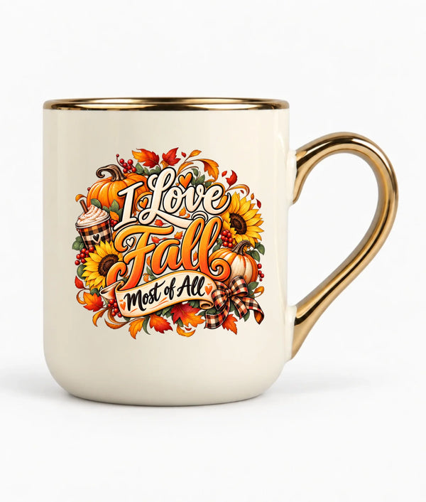 Kubek elegant jesienny - I Love Fall Most of All II