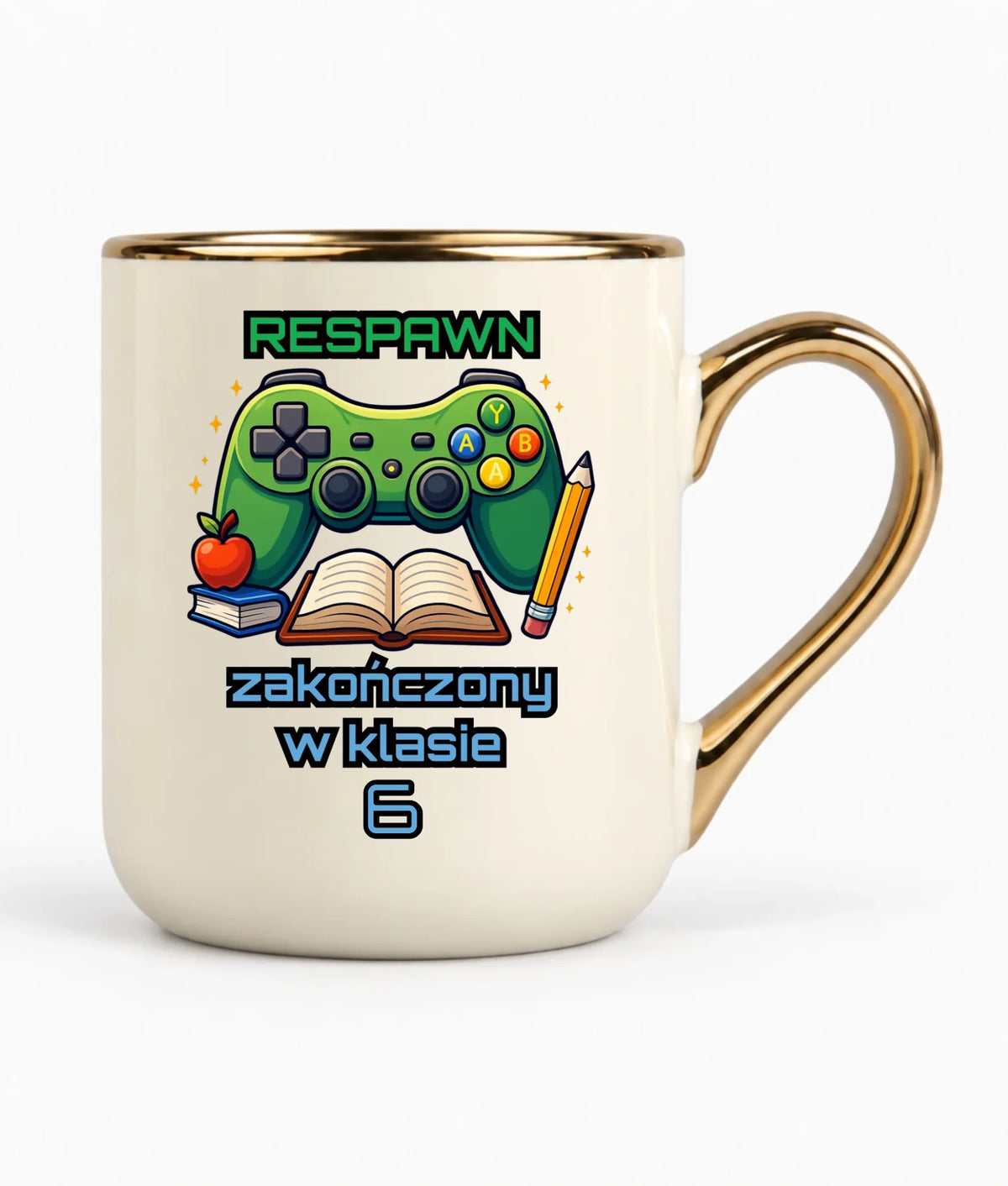 Kubek elegant szkolny - Respawn - gamer do szkoły - personalizowany SZ18