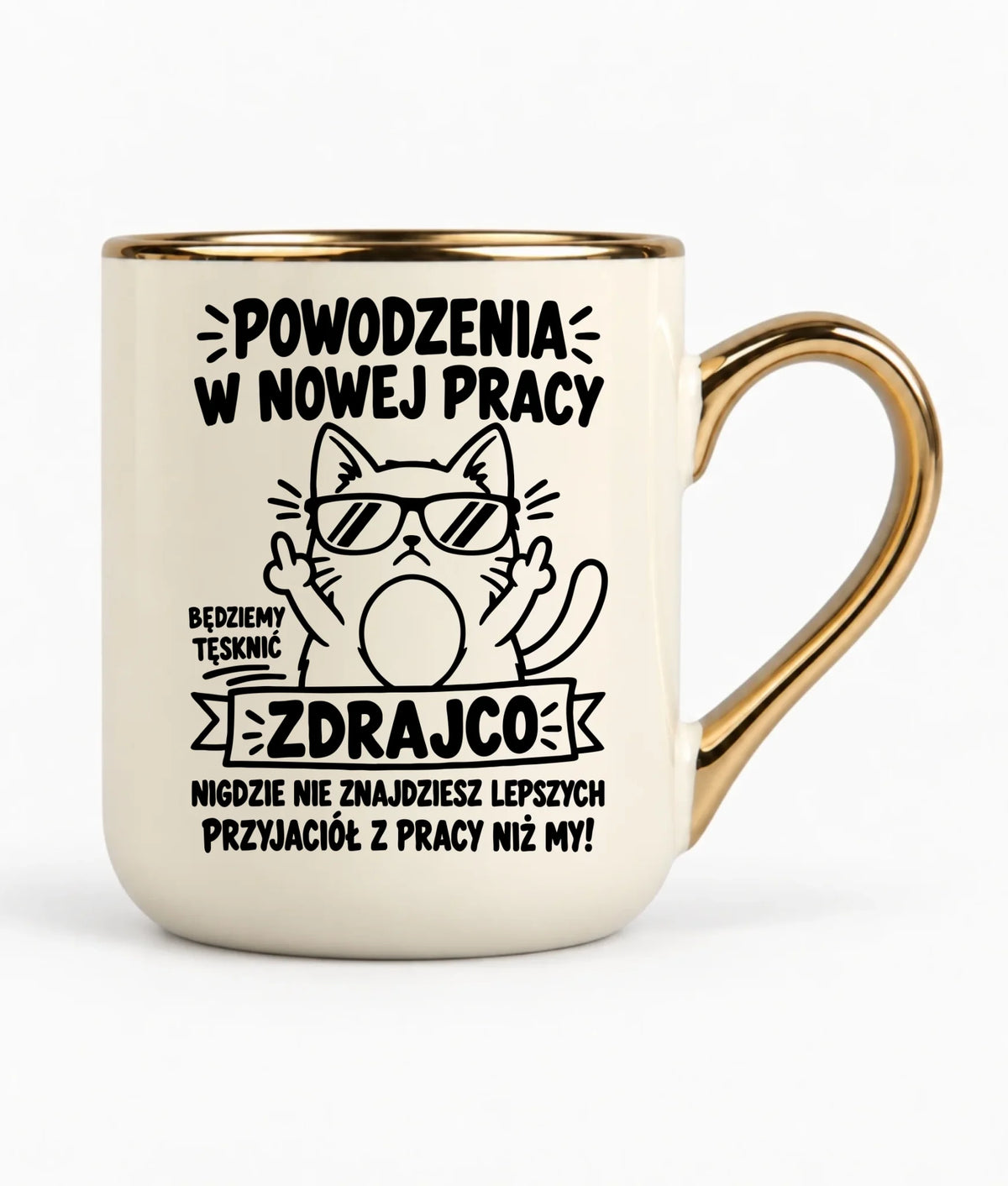 Kubek elegant na odejście z pracy - Powodzenia w nowej pracy, zdrajco!