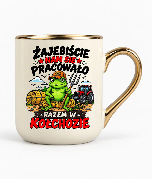 Kubek elegant na odejście z pracy - Razem w kołchozie