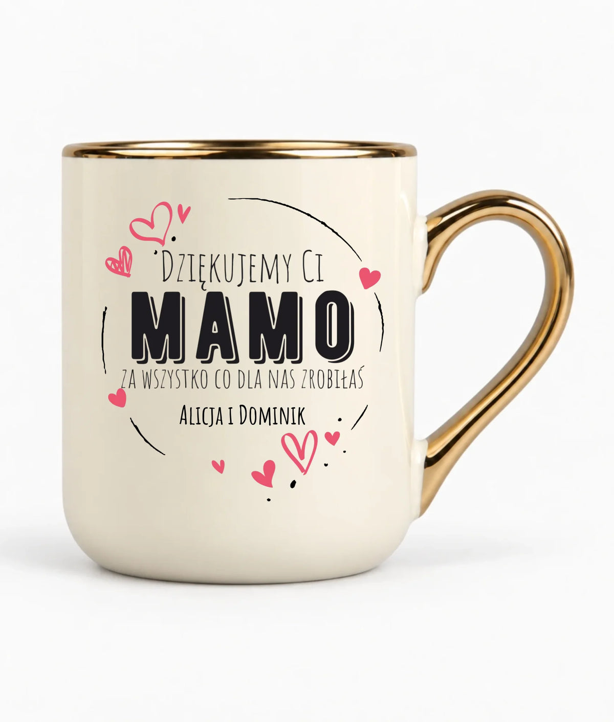 Kubek elegant dla mamy - Dziękujemy Ci Mamo - personalizowany DM43