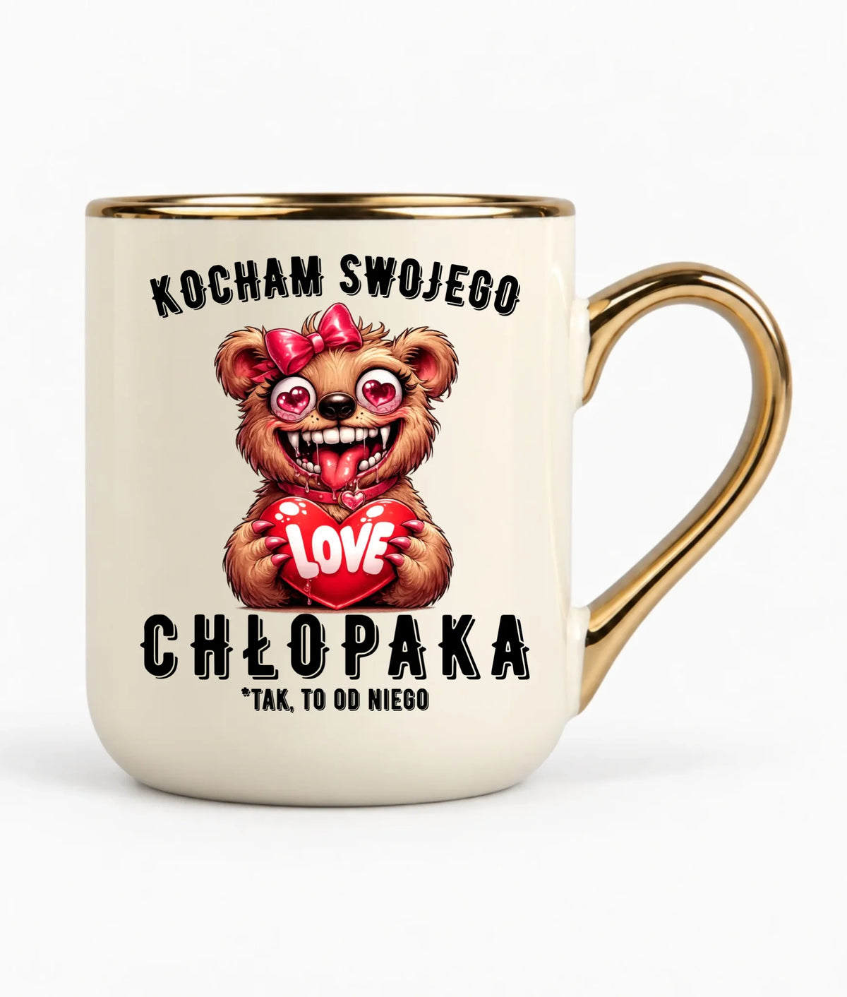 Kubek elegant dla dziewczyny - Kocham swojego chłopaka W89