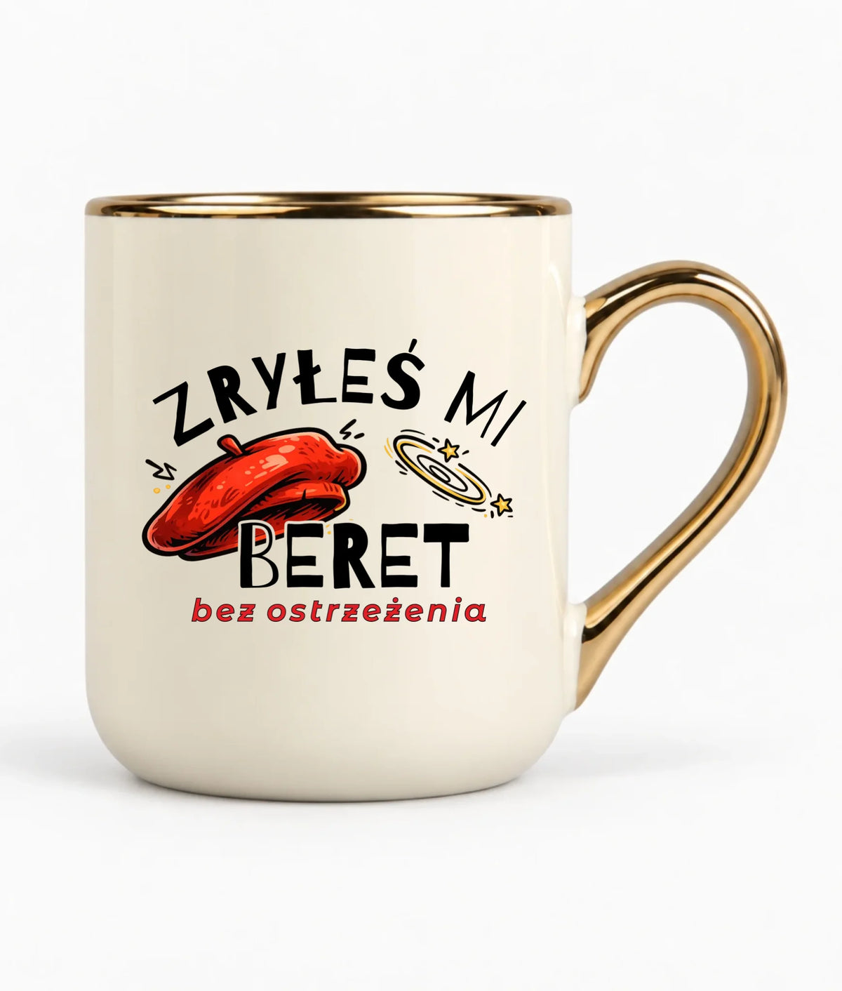 Kubek elegant dla faceta - Zryłeś mi beret DCH34