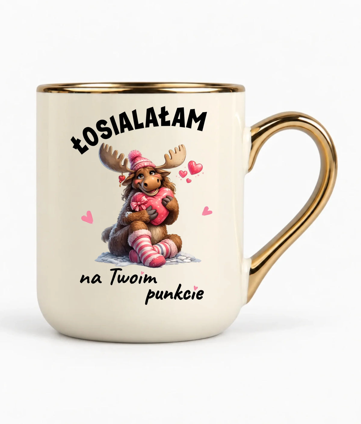 Kubek elegant dla par - Łosialałam na Twoim punkcie W67