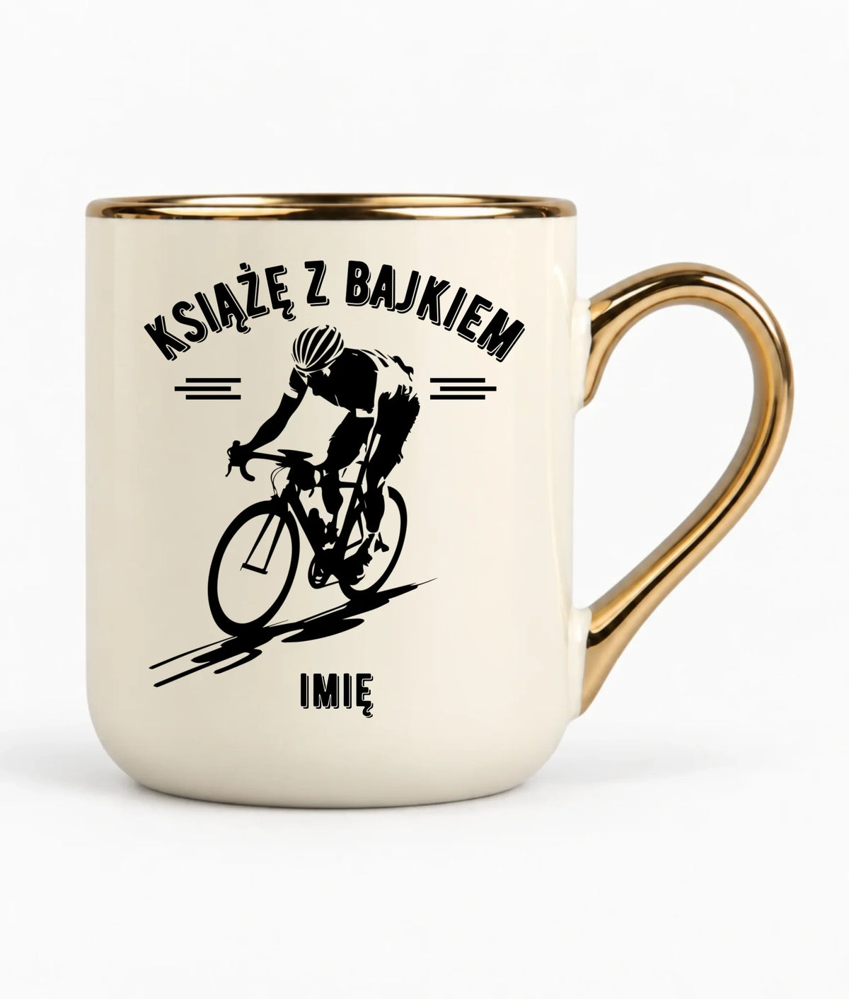 Kubek elegant dla rowerzysty - Książę z bajkiem - personalizowany HR01