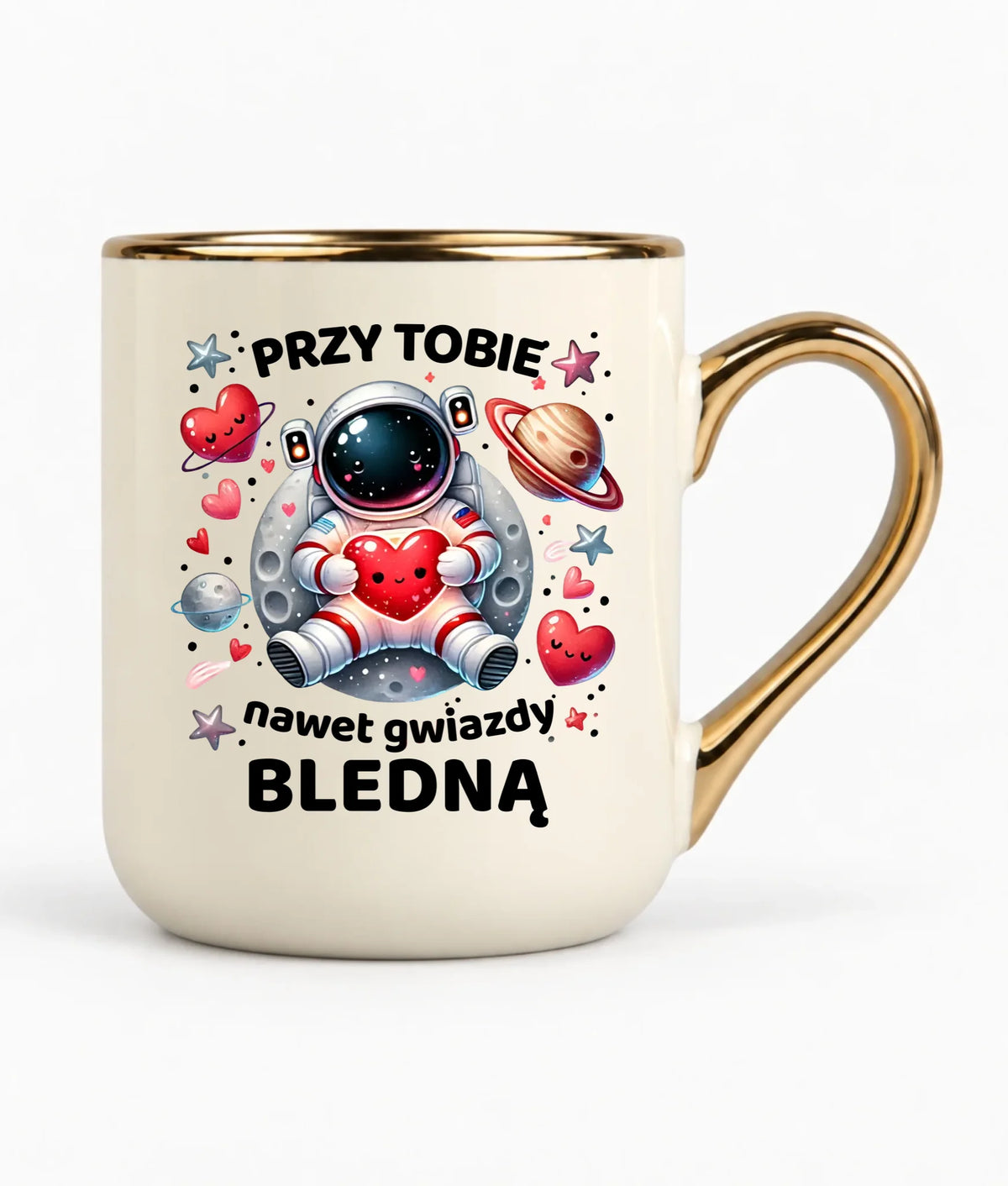 Kubek elegant dla par - Przy Tobie nawet gwiazdy bledną W57