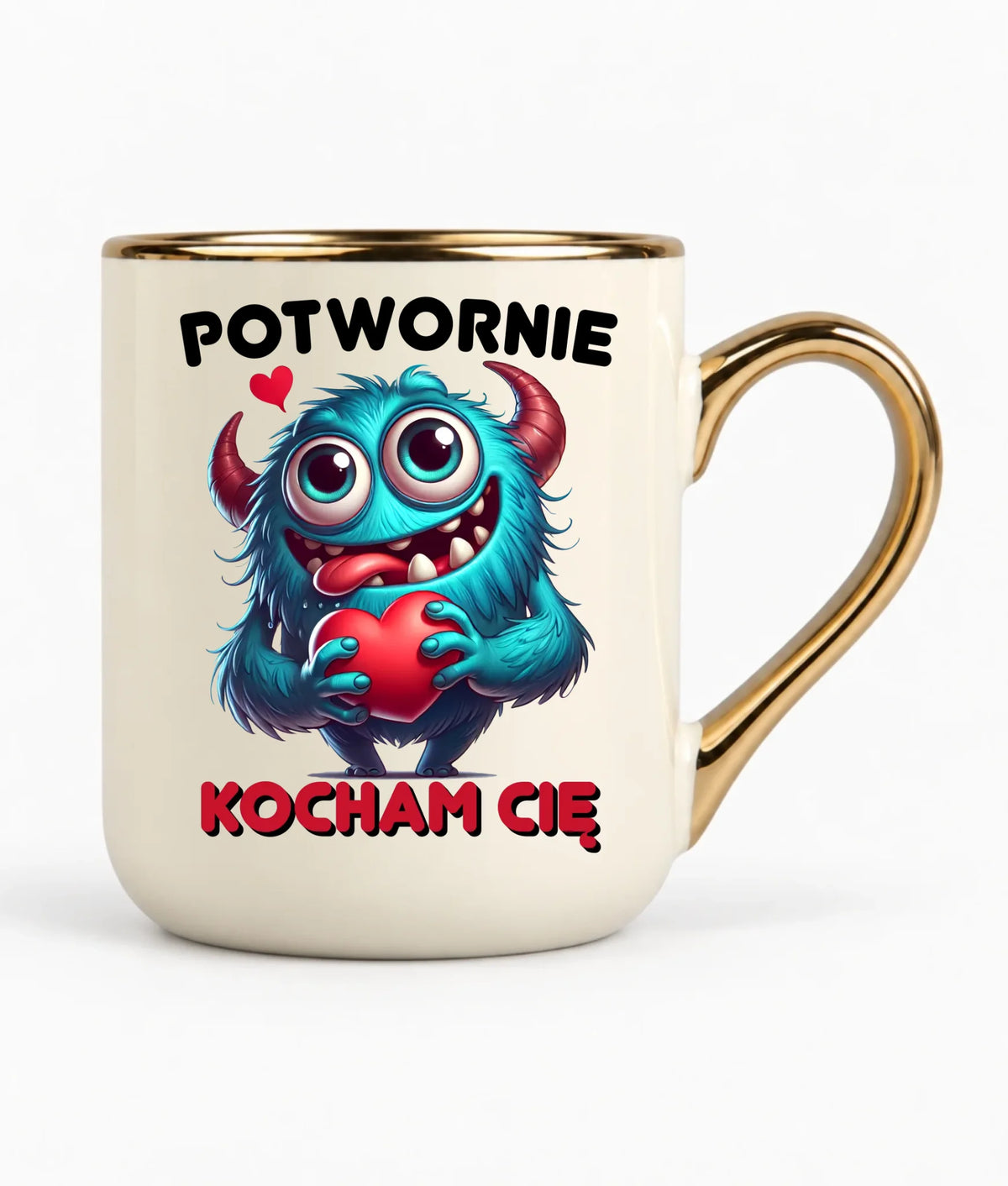 Kubek elegant dla par - Potwornie Kocham Cię W45