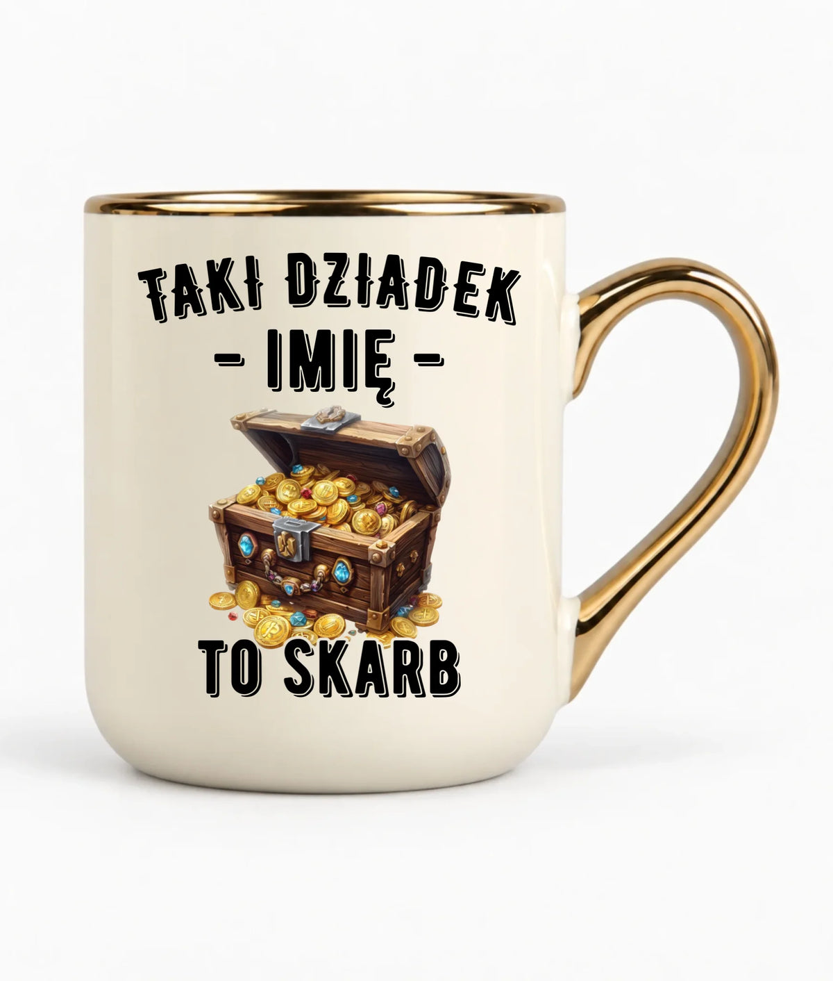 Kubek elegant dla dziadka - Taki dziadek to skarb - personalizowany D19
