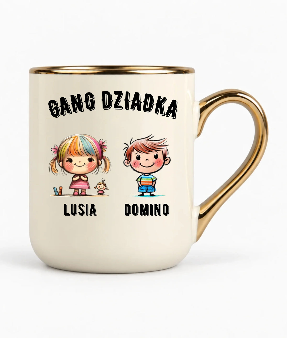 Kubek elegant dla dziadka - Gang Dziadka imiona wnuków 2-6 - personalizowany D18