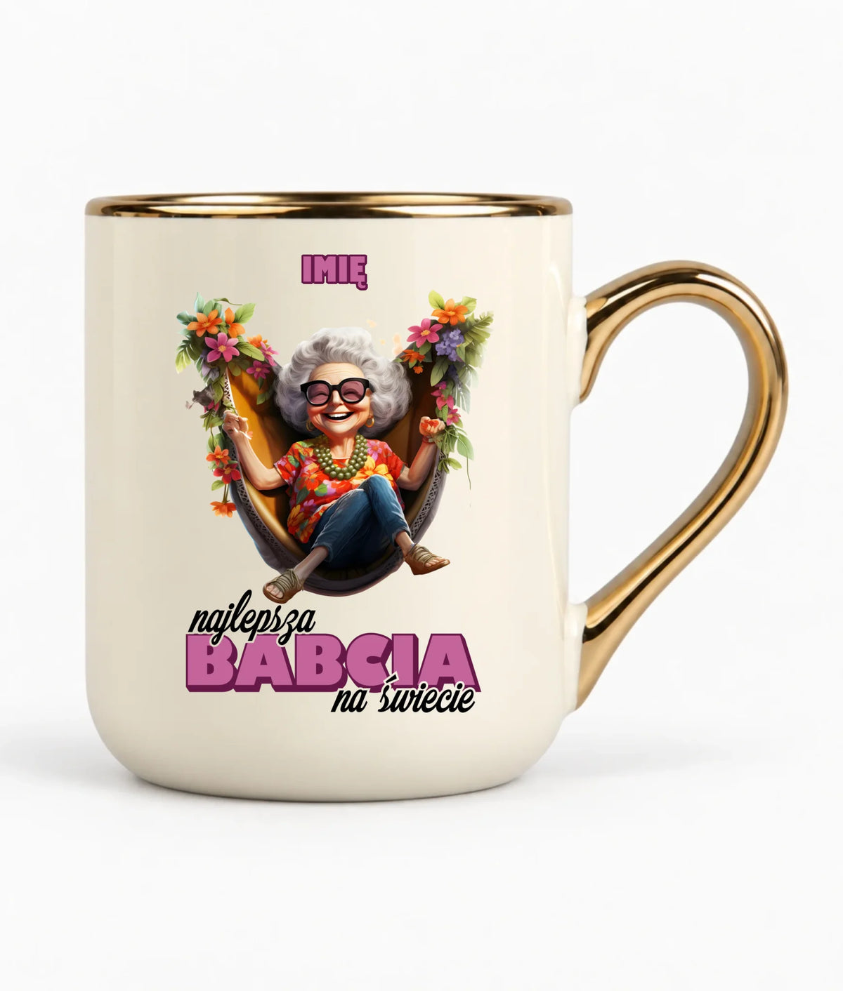 Kubek elegant dla babci - Najlepsza Babcia na świecie - personalizowany B14