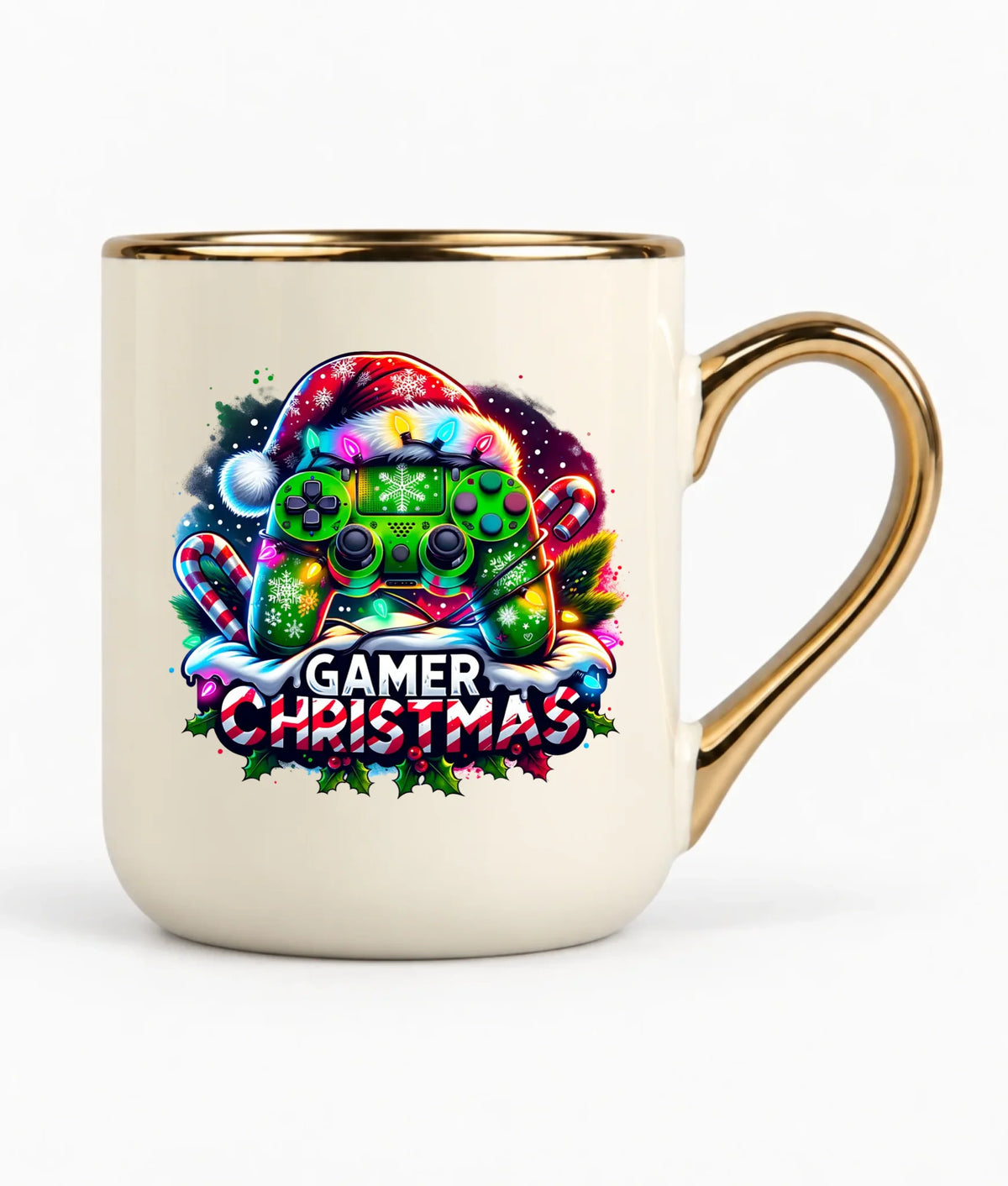Kubek elegant świąteczny - prezent dla gracza - Christmas gamer BN22