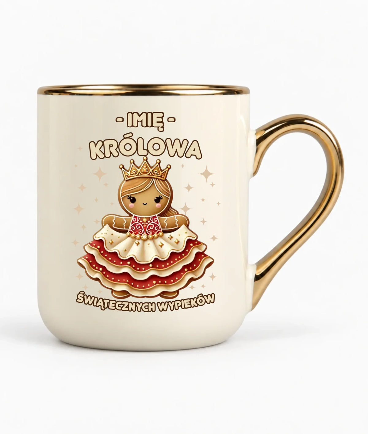 Kubek elegant świąteczny - Królowa świątecznych wypieków - personalizowany BN28