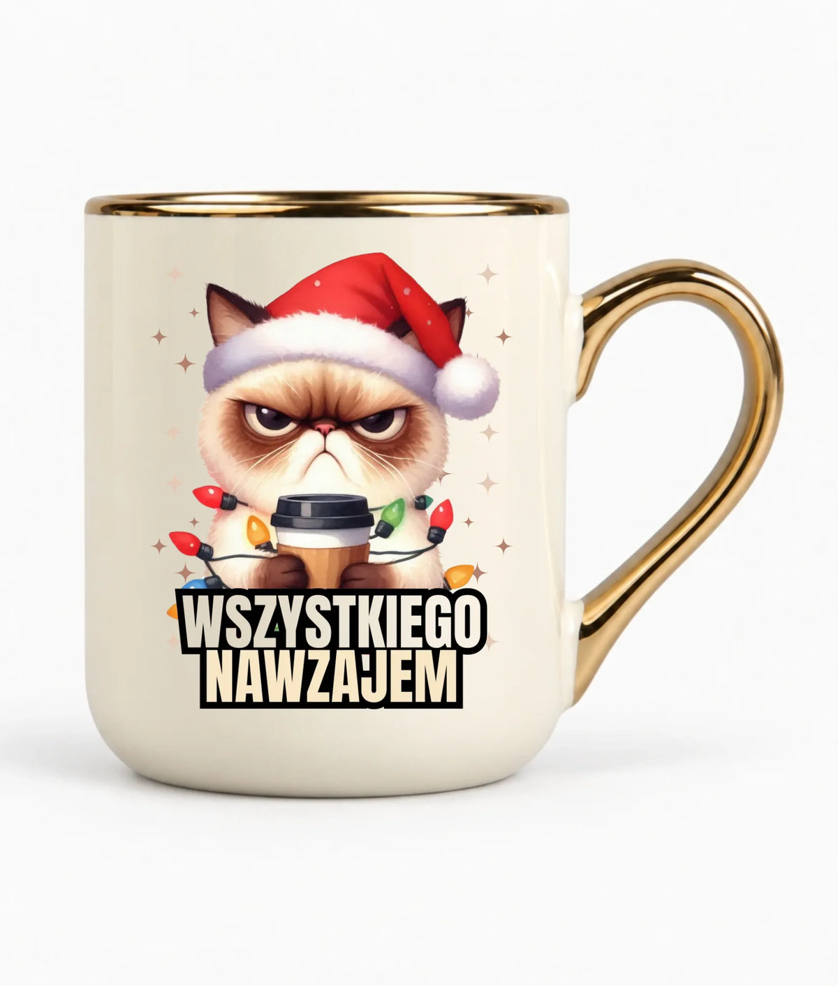 Kubek elegant świąteczny - Grumpy Cat Wszystkiego nawzajem BN33