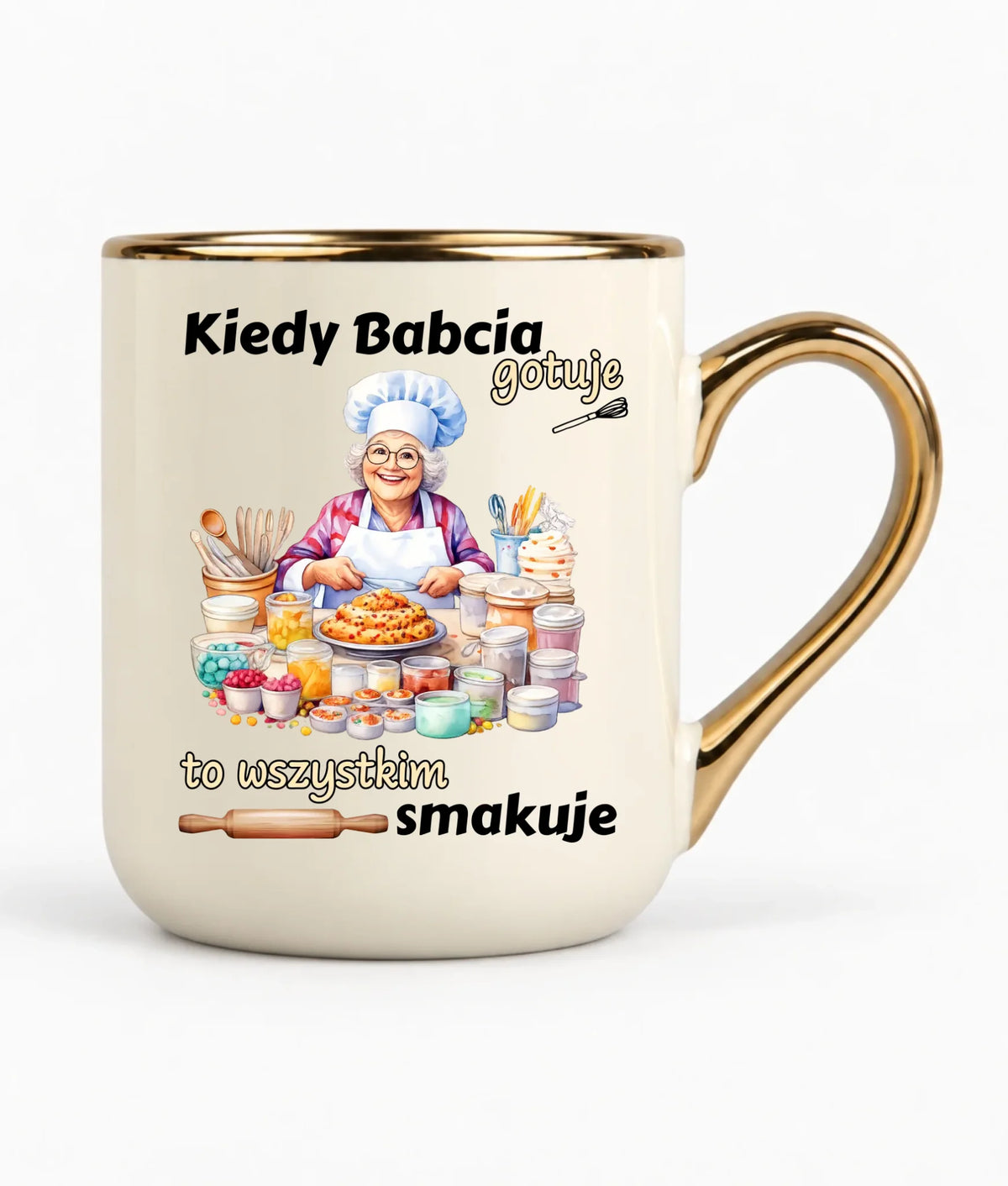 Kubek elegant dla babci - Kiedy babcia gotuje to wszystkim smakuje B34