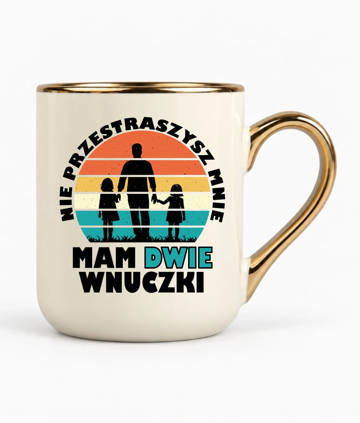 Kubek elegant dla dziadka - Nie przestraszysz mnie mam dwie wnuczki D41