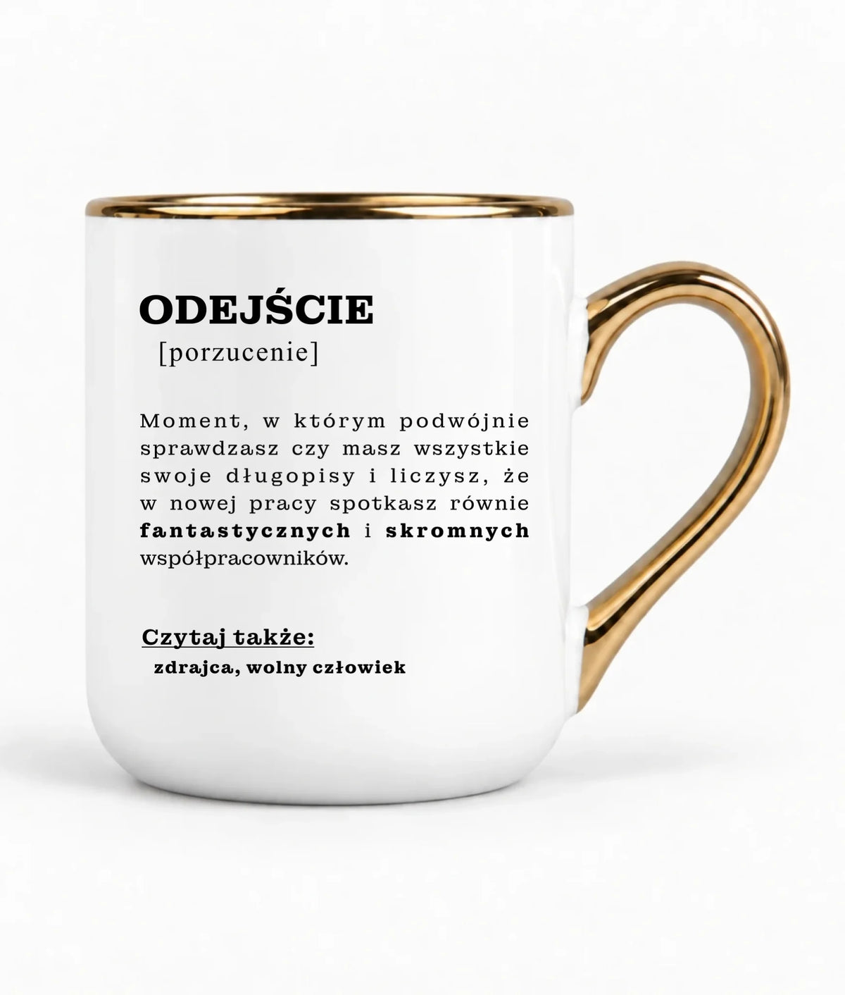 Kubek elegant - Odejście z pracy [porzucenie] - personalizowany
