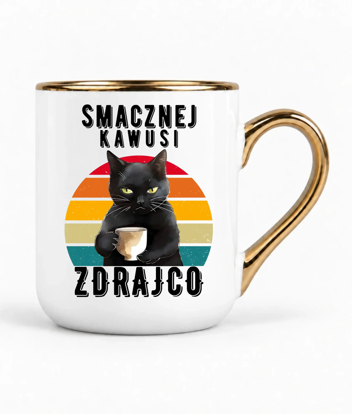 Kubek elegant na odejście z pracy - Smacznej kawusi Zdrajco