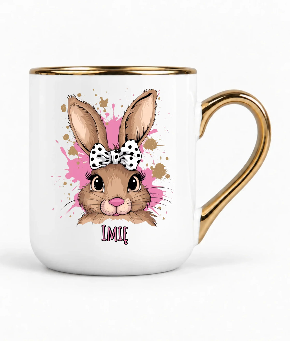Kubek elegant na Wielkanoc - Słodki Zajączek - personalizowany WN08