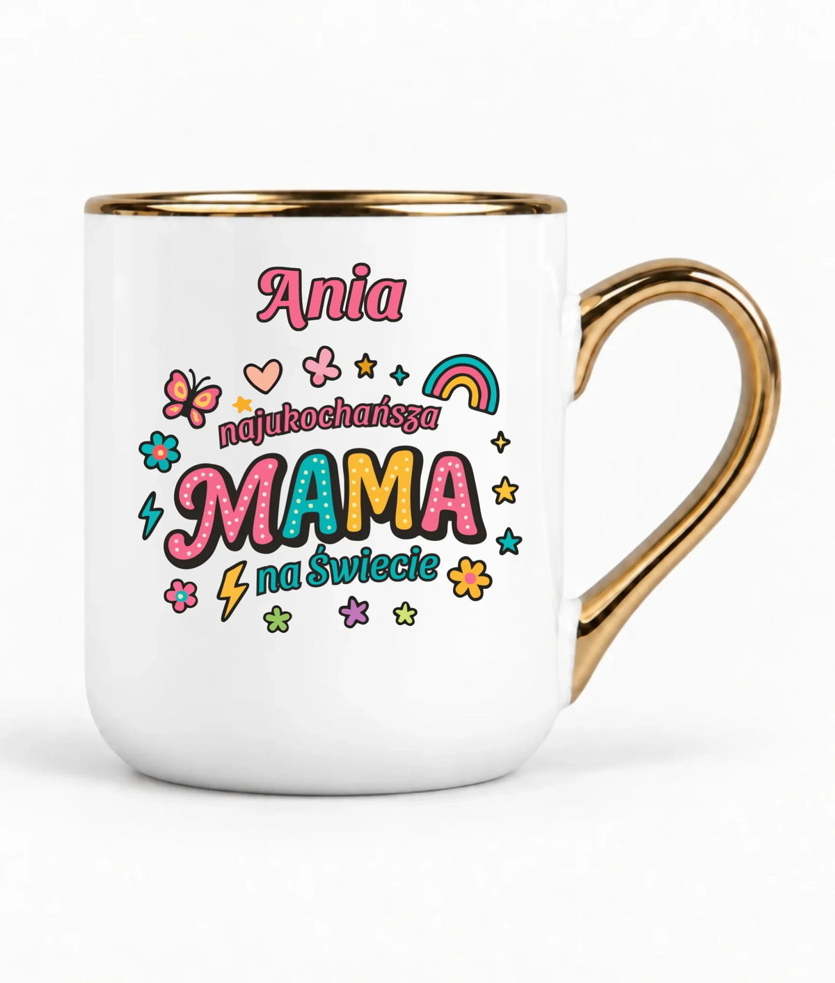 Kubek elegant dla mamy - Najukochańsza mama na Świecie - personalizowany DM03