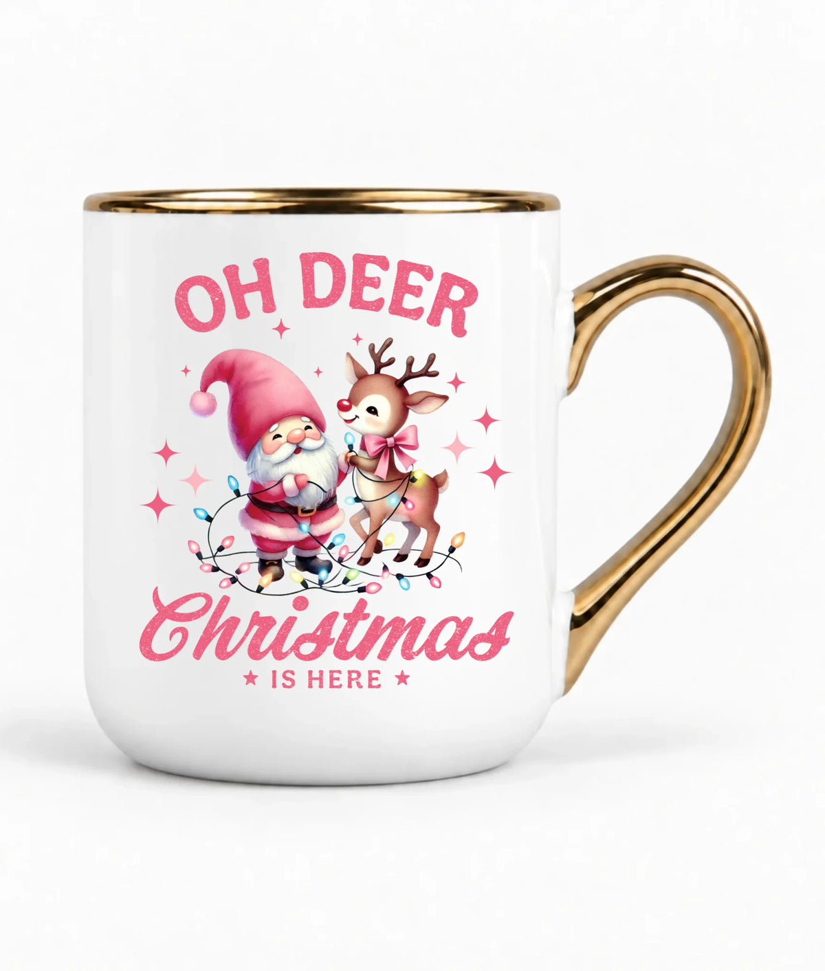 Kubek elegant świąteczny - Oh deer Christmas is here BN59